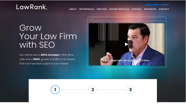 LawRank website screenshot