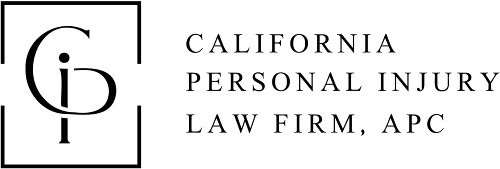 Logo for California Personal Injury Law Firm, APC, featuring a stylized 