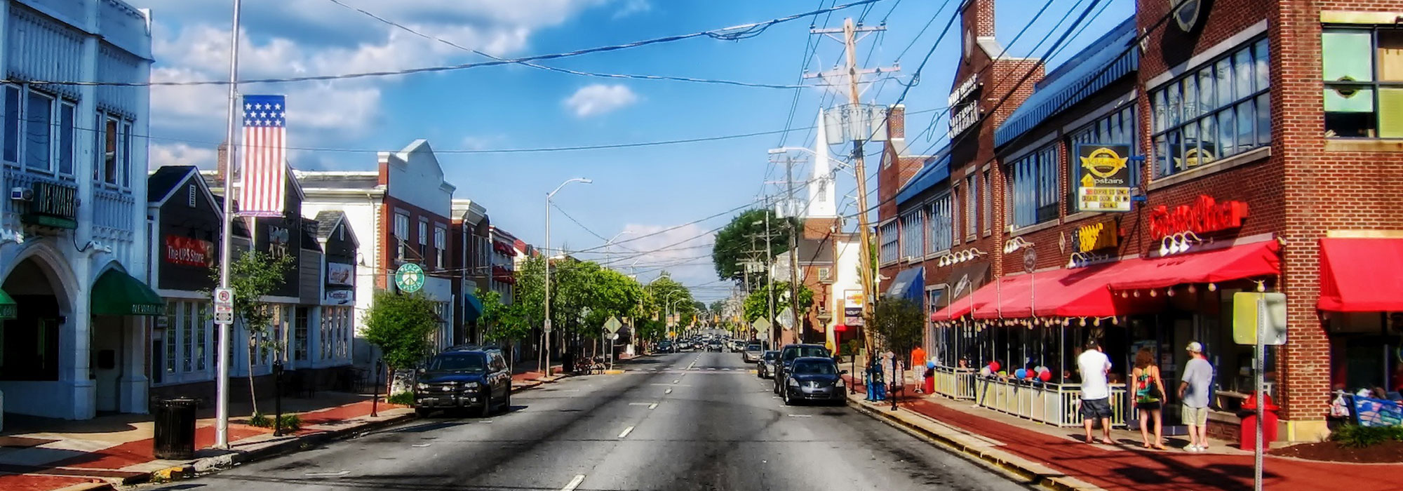 Downtown Main Street in Newark Delaware