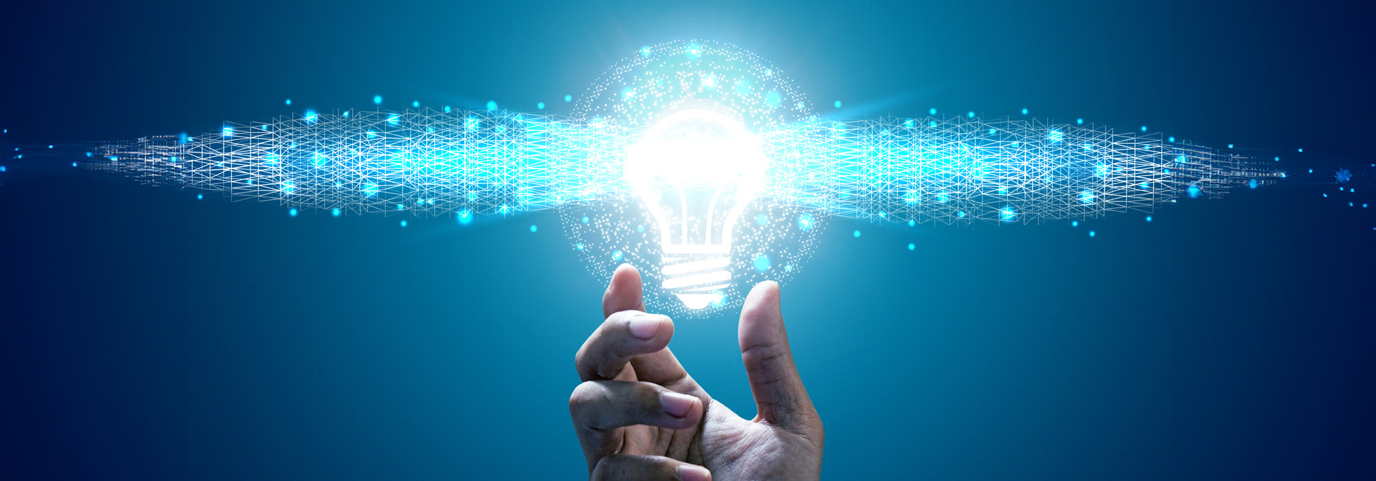 innovative idea in businessman hand concept image