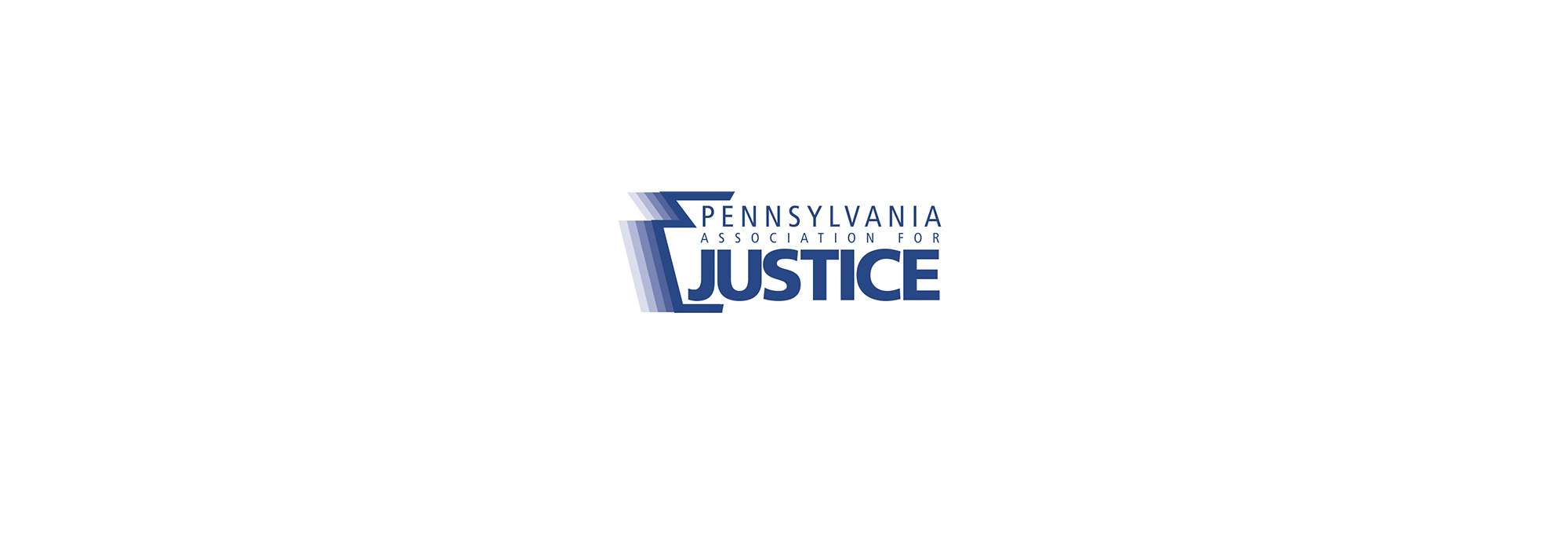 The logo of the Pennsylvania Association for Justice, designed by a leading legal marketing company, features the organization's name in blue text with a stylized 