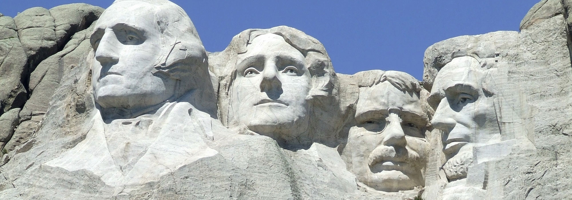 Mount Rushmore in South Dakota on a sunny day