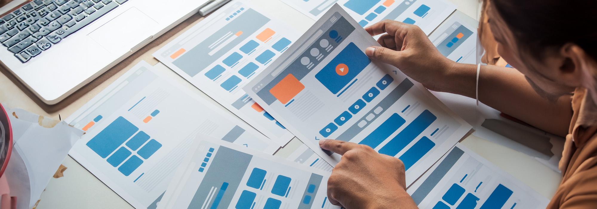 a website designer working on a responsive law firm web design